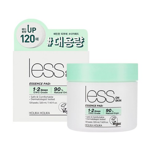 홀리카홀리카 레스온스킨 에센스 패드 120p, 1개