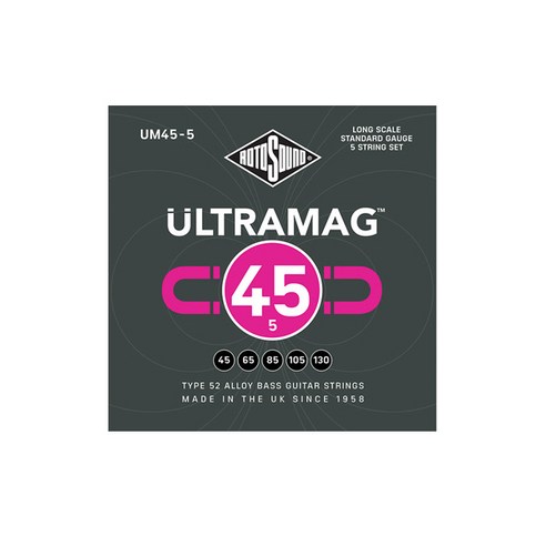 로토사운드 5현 베이스 기타 스트링, UM45-5 Ultramag Bass, 1개