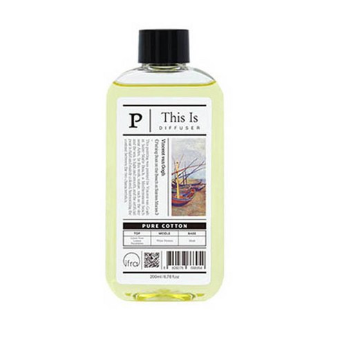 디스이즈 명화 디퓨저 리필 4p, 퓨어코튼, 200ml