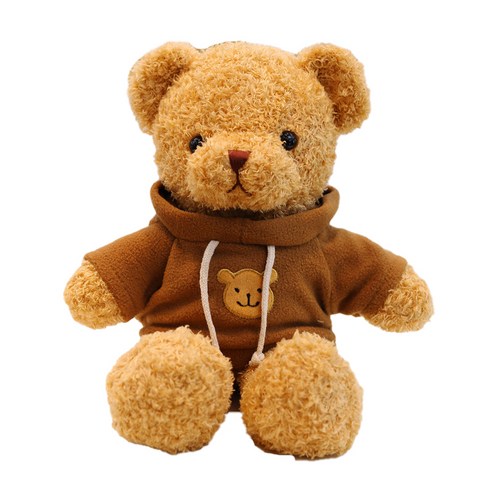 네이처타임즈 곰돌이 테디 봉제인형, 맨투맨 브라운, 70cm