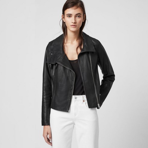 올세인츠 여성용 Leather BALES BIKER 자켓