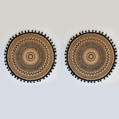 라온투유 인테리어 식탁 매트 2p, type 13, 380 x 380 x 10 mm