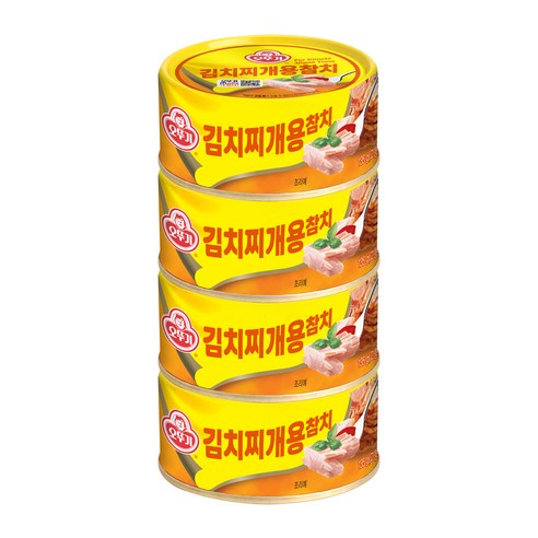 오뚜기 김치찌개용 참치, 135g, 4개