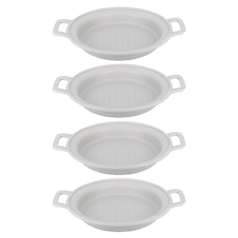 원형라지 플레이트 식기 4p 세트, 1세트, 베이지 4p, 베이지