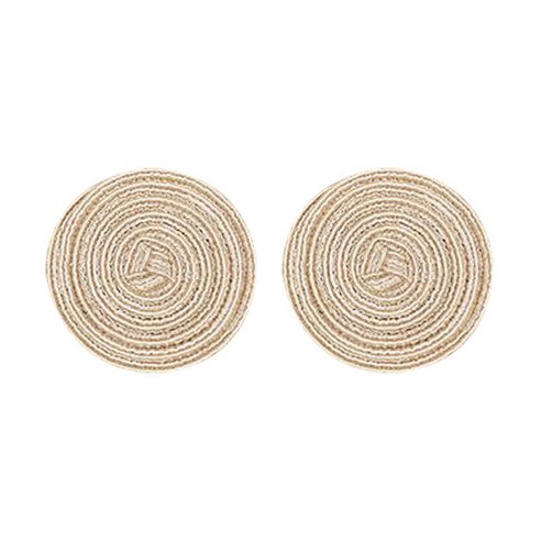 w에이블 감성 원형 테이블 매트 컵받침 2p, 06 커피색, 110 x 110 mm