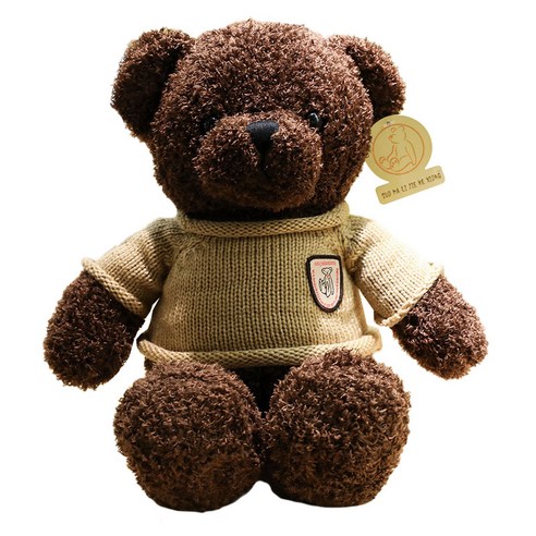 네이처타임즈 곰돌이 테디 인형, 스웨터 카키, 30cm