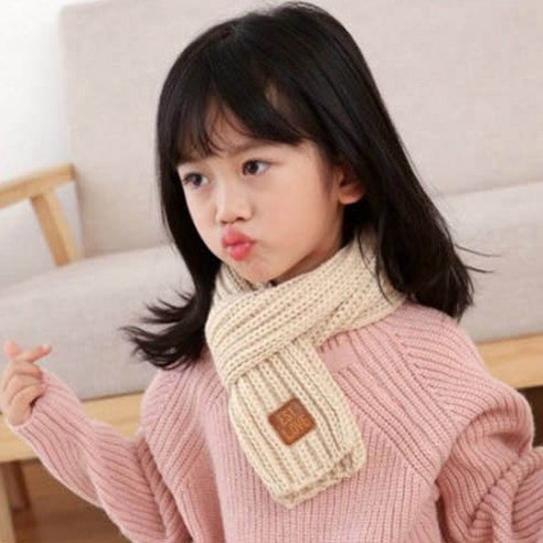 아동용 퓨샵 니트 쁘띠 머플러