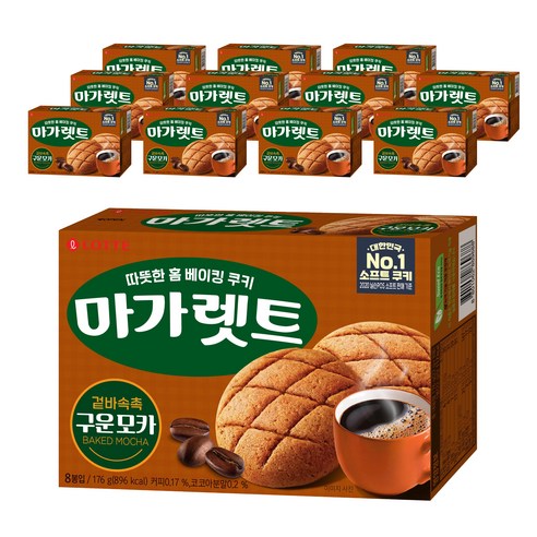 마가렛트 롯데제과 구운모카 과자파이 8p, 176g, 12개