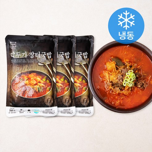 담뿍 깍두기 장터국밥 (냉동), 550g, 3개