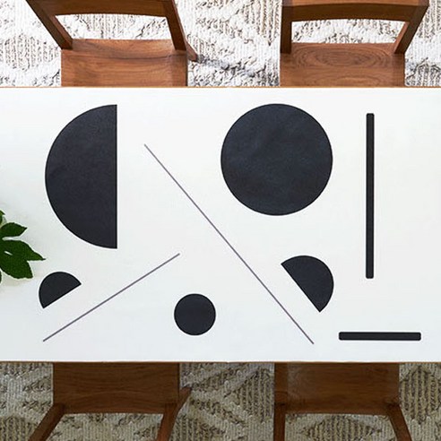 지베아 가죽 방수 캠핑 감성 예쁜 식탁보, 문라이트, 140 x 80 cm