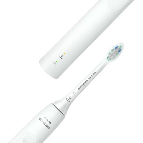 필립스 소닉케어 3100 시리즈 더블 핸들 전동칫솔, HX3675/23, 화이트, 1세트