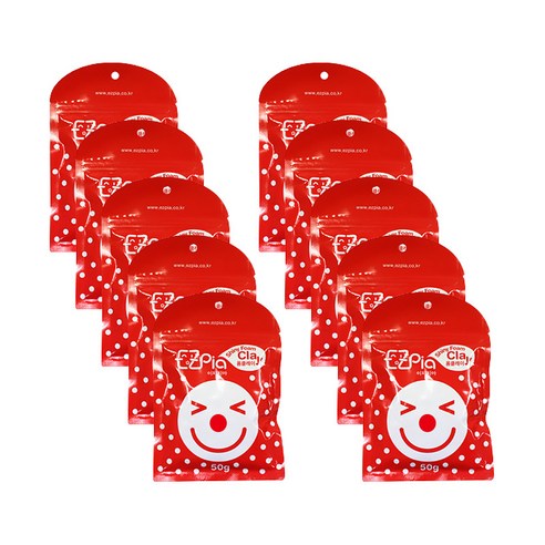 이지피아 이지 샤이니 폼클레이 10p, 빨강, 50g, 1개