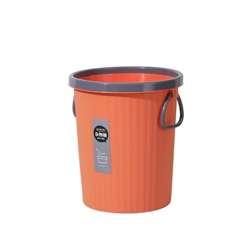 마켓피아 가정용 북유럽 스타일 쓰레기통 10L, 05 바이브런트 오렌지캡 노캡 누름링, 1개