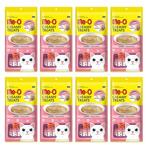 MeO 크리미 고양이 간식 15g x 5p, 8개, 가츠오