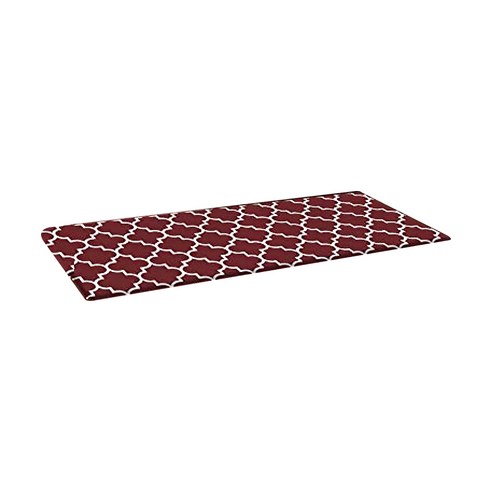 다루미 PVC 북유럽 패턴 주방매트 10mm, 03다크 레드