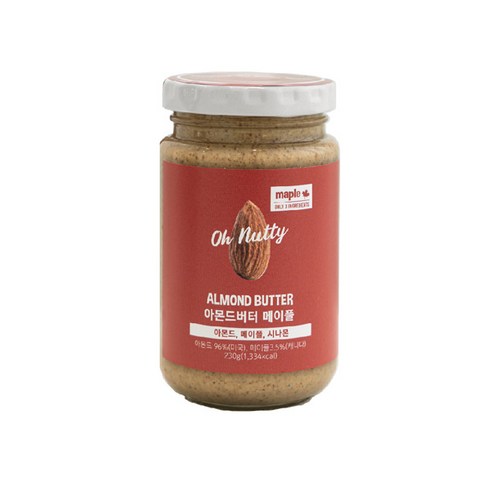 오넛티 아몬드버터 메이플, 230g, 1개