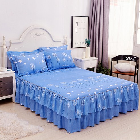 주앙오브제 프릴 침대커버, 22 스타라이트 플로팅 블루