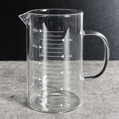 미르 내열유리 핸들비커 계량컵 2p, 500ml