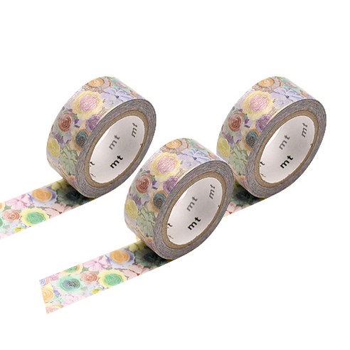 엠티 마스킹테이프 15mm x 5m, 퀄팅 플라워(DMTK-PL1P05), 3개