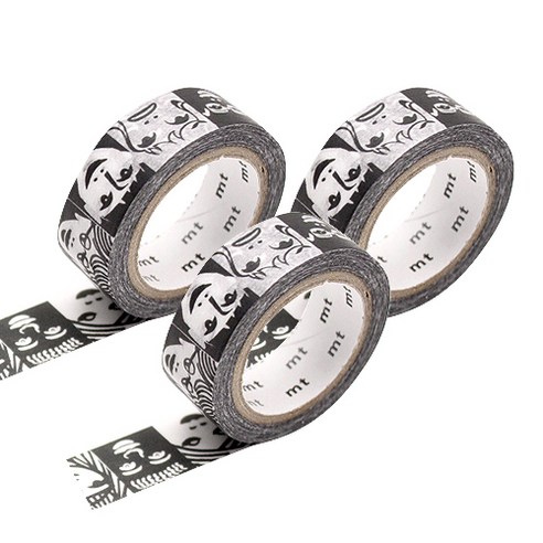 엠티 마스킹테이프 15mm x 7m, 얼굴(DMTK-ERIK01), 3개