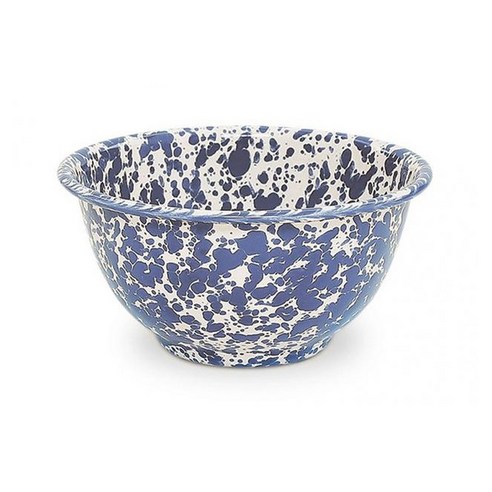 크로우캐년 스플래터 마블 법랑 요거트보울 473ml, Navy + Cream, 1개