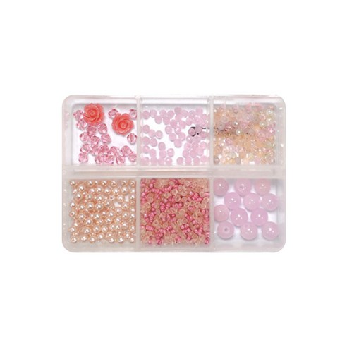 트렌드 팬톤 컬러 비즈 반지 팔찌 DIY 키트, 타입 8 피루엣, 1세트
