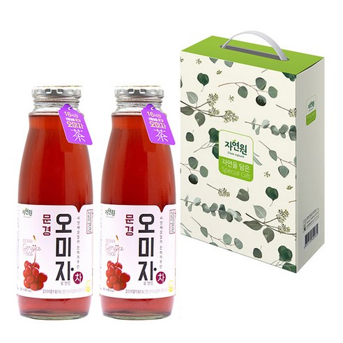 자연원 문경 오미자로 만든 차, 2개, 980ml