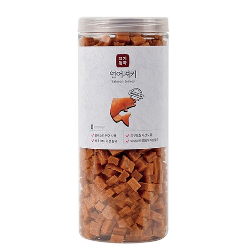 고기듬뿍 반려견 져키 1kg, 1개, 연어 맛