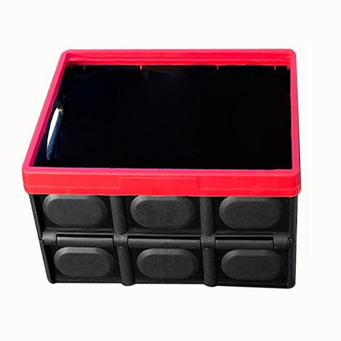 유스몰 접이식 폴딩 수납 리빙박스 30L, 블랙, 1개