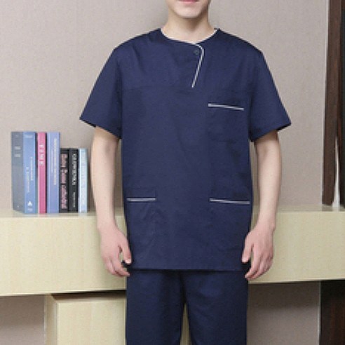 라볼페 여성용 미용실 작업 간호사복 긴팔