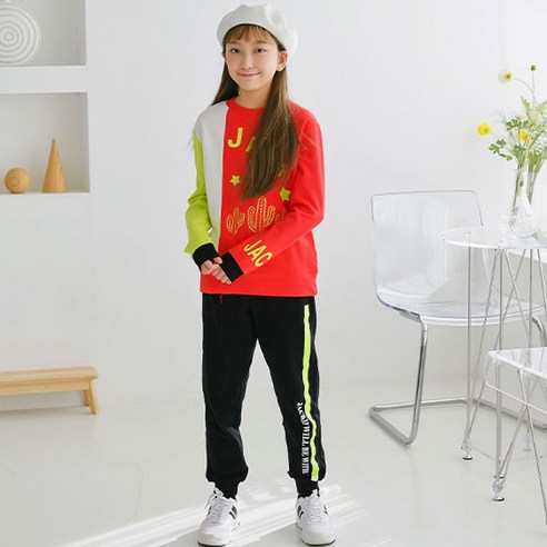 Junior 時尚 女孩 服裝 上下 褲子 套裝 女孩 女孩 初中
