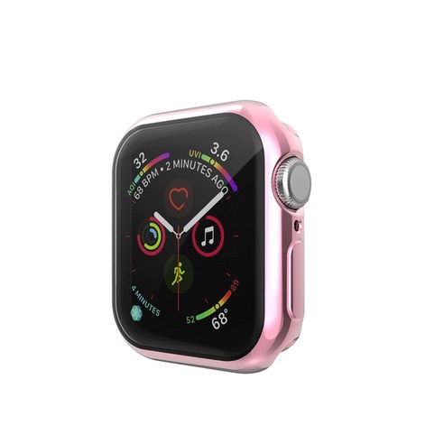 루아러블 애플워치 풀커버 케이스 44mm, 1개, 핑크
