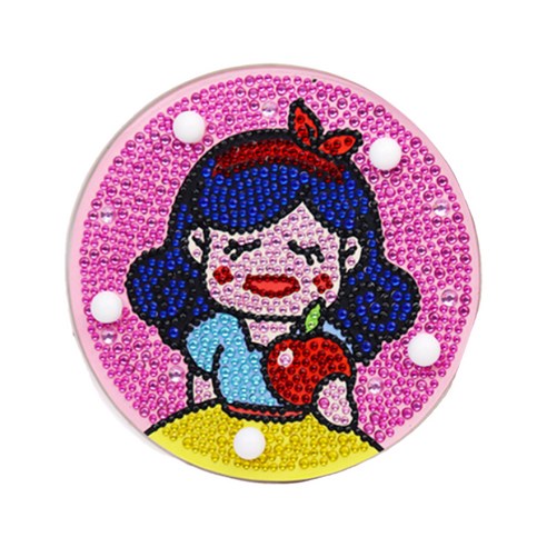 아트조이 LED 원형 보석십자수 DIY 키트, 백설공주, 1개