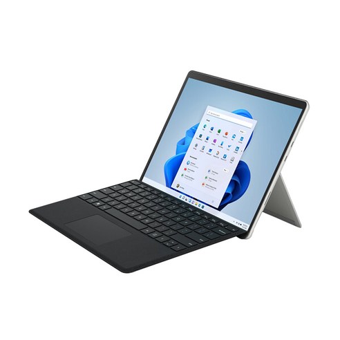 마이크로소프트 2022 Surface Pro8 플래티넘 2in1 13 + 타입커버, 플래티넘(노트북), 블랙(타입커버), 코어i5, 128GB, 8GB, WIN11 Home, 8PN-00014