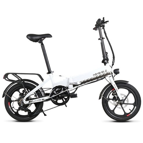 모토벨로 T5 접이식 자전거 350W, 화이트, 알루미늄