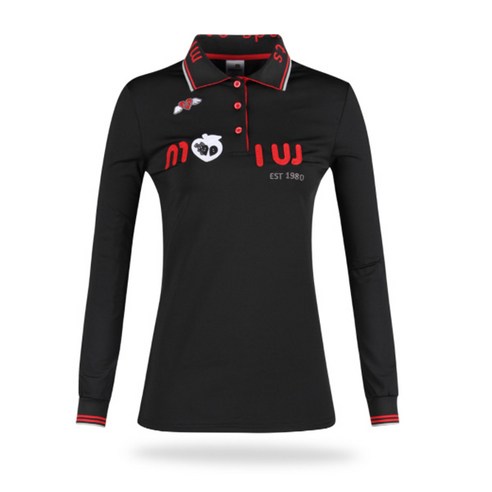 미우골프 여성용 캐릭터 긴팔 카라 티셔츠 MW1S606W