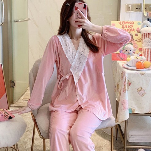 민성컴퍼니 수유 출산준비 러블리 산모 파자마 상하세트