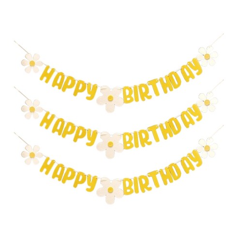 플라워 생일 가랜드, 혼합색상, 3개