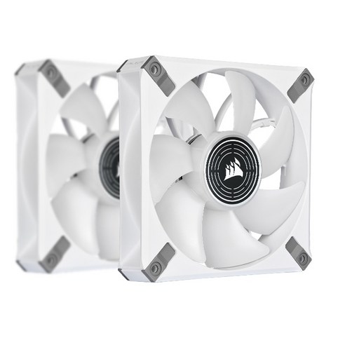 커세어 ICUE ML140 LED ELITE 케이스쿨러 화이트, 로켓배송, LED라이트 포함, 수냉 방식, 140mm 팬 크기, 2021년도 출시, 중국 제조