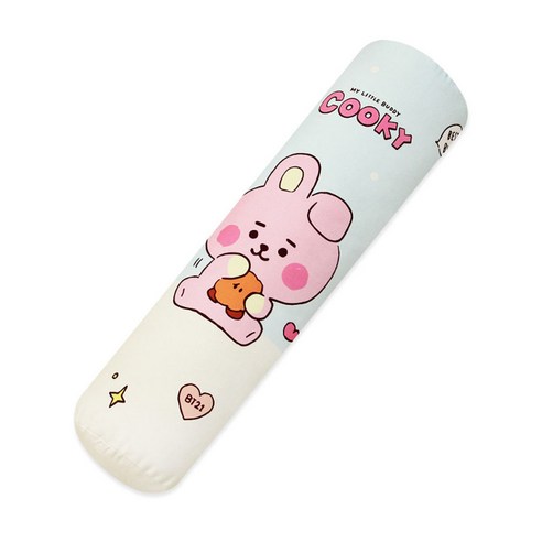 BT21 리틀버디 원형 롱 바디필로우, 쿠키