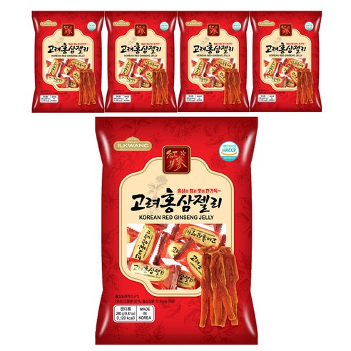 일광제과 고려홍삼젤리, 280g, 5개