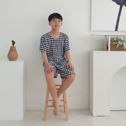 남아용 냉감 캐릭터 파자마 반팔 상하 세트