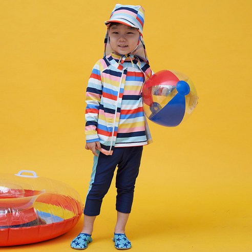 베르소아 아동용 스윙 래쉬가드 모자 3종 세트