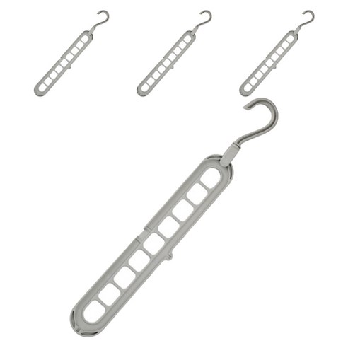 미카엘그라운드 가정용 다기능 접는 다층 옷걸이, 그레이, 4개입