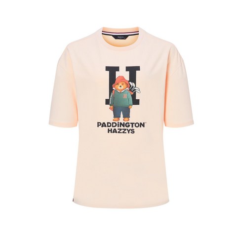 헤지스골프 여성용 패딩턴 그래픽 반팔 라운드 티셔츠