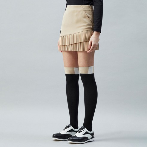 닥스(DAKS) 여성용 PREMIUM GOLF 플리츠 포인트 스트레치 큐롯 스커트