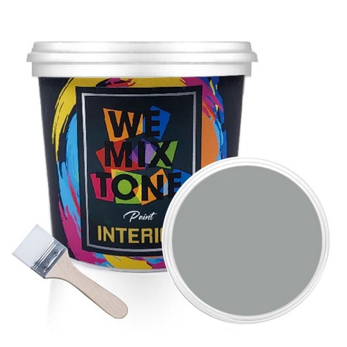 WEMIXTONE 내부용 INTERIOR 수성 페인트 1L + 붓, WMT0065P01(페인트), 랜덤발송(붓)