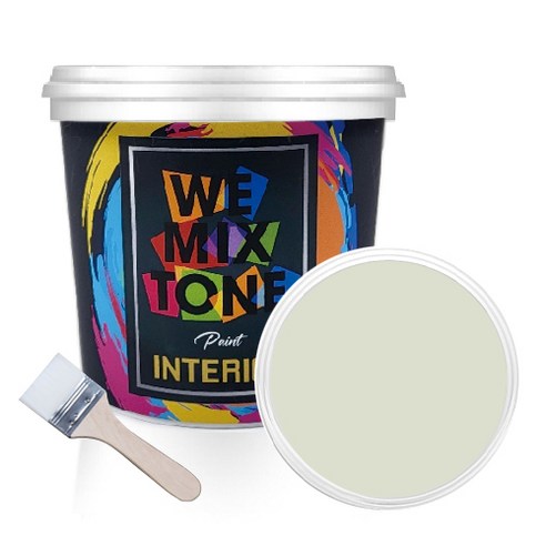 WEMIXTONE 내부용 INTERIOR 수성 페인트 1L + 붓, WMT0305P01(페인트), 랜덤발송(붓)
