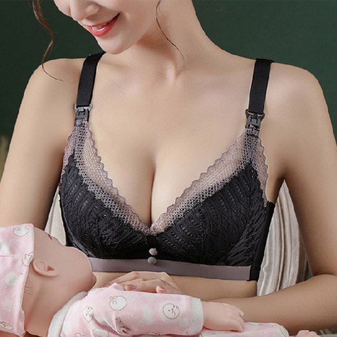 임산부 고져스 윙 레이스 수유 브라