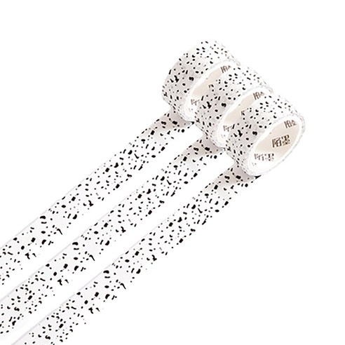 마켓A 감성 잉크 마스킹테이프 15mm x 3m, 화이트, 3개